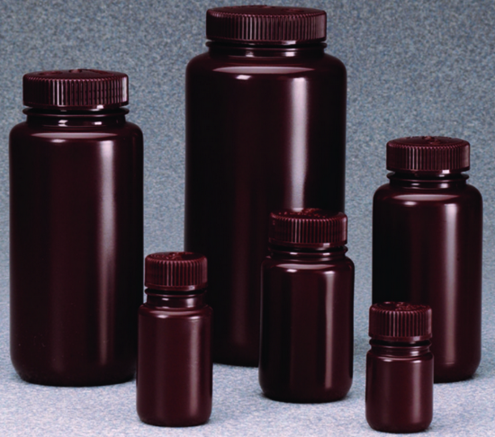 Wide-mouth bottles, brown, HDPE, 1000 ml_1553121