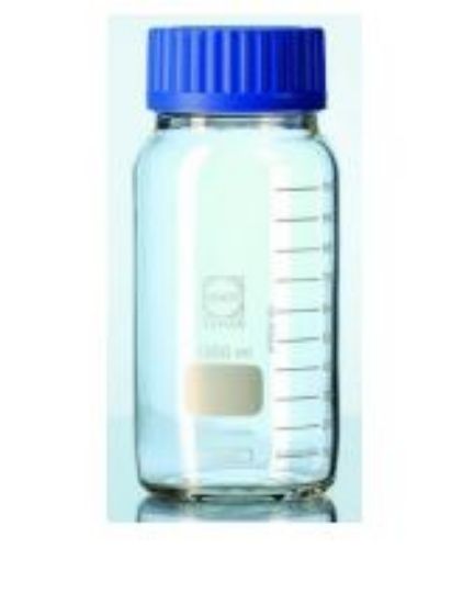 Laboratory glass bottle 250 ml, clear DURAN® GLS 80, wide neck with screw-cap and pouring ring_1552400