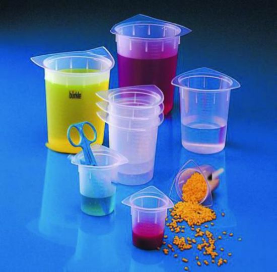 Universal measuring beaker with drain lips, PP contents 50ml, graduation 5ml_1555131