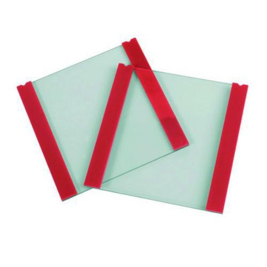 Plain glass plate 100x100mm with 1.5mm bonded spacers, pack of 2_1554101