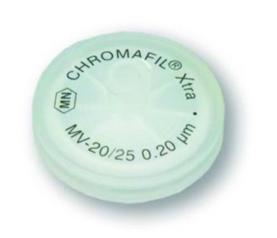 CHROMAFIL Xtra disposable filter MV-20/25 cellulose mixed esters, 0.2 μm, 25 mm, colourless PP-case, labelled, pack of 100_1556849
