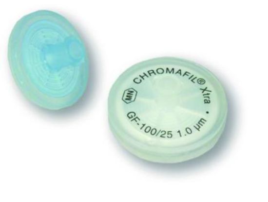 CHROMAFIL Xtra disposable filter GF-100/25 glass fibre, 25 mm, 1 μm, colourless PP-case, labelled, pack of 100_1555723