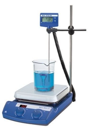 Package magnetic stirrer C-MAG HS 7 includes.contact thermometer ETS-D 5, holding rod H 38, support rod H 16 V, boss head clamp H 44_1555799