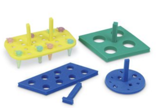 Floating tube rack foam, rectangle, blue, for 8 tubes à 15 ml, pack of 5_1555934