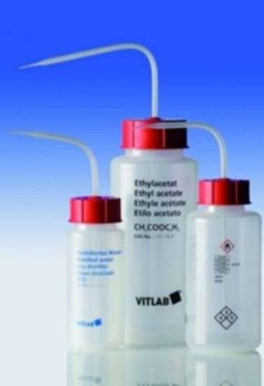 Safety washing bottle 250 ml wide neck, PP, GL 45, acetone with VENT CAP screw connection_1560656