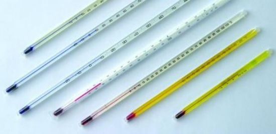 LLG-Thermometer, general purpose -10...+200:1°C stemform, red filling, capillaries white backed, length 300 mm, immersion depth: total_1560761