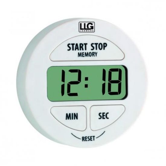 LLG-Electronic Timer up to 99 Min.and 59 Sec., rubber coated, attachment magnet, incl. battery LR 44_1561057