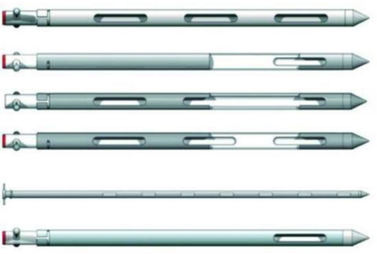 Multi-sampler V4A/PTFE 550 mm, 3 chambers of 14 ml dia. 25 mm_1559517