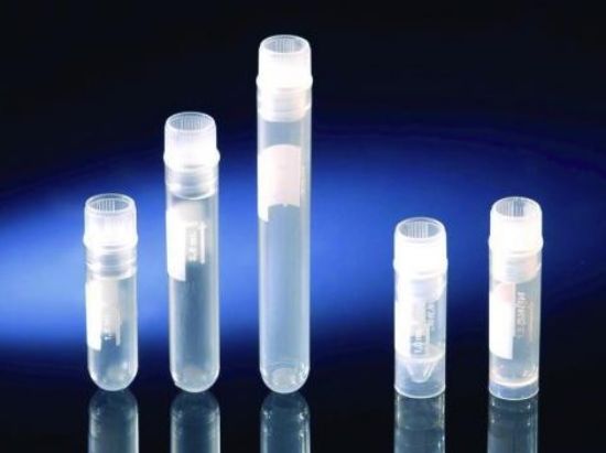 CryorTubes 1,0 ml, PP, clear with cap, internal thread, V-shaped, with wrtiting area, sterile, pack of 10x50_1564648