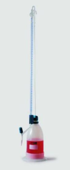 Automatic burette acc.to Schilling 10 ml, clear glass, cl. AS, Schellbach stripes, blue scale, conformity batch certified_1561647