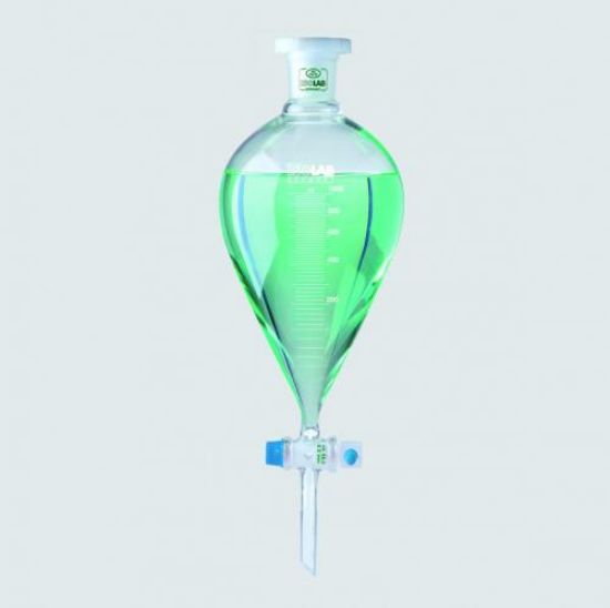 separating funnel - conical - graduated - PTFE stopcock - 1000 ml_1628062