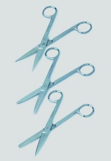 LLG Labware Scissors 130 mm, Pointed/Pointed Straight, Stainless Steel ...