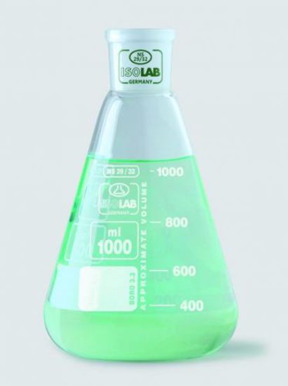 Erlenmeyer flask 250 ml NS 29/32, Boro 3.3, white graduated, w/o stopper_1564330
