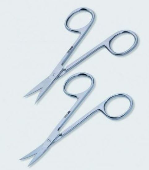 Scissors 130 mm, curved pointed/pointed, stainless steel_1565601