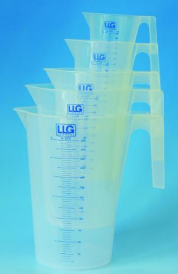 LLG-Beaker 500 ml, PP ISO 7056, blue scale, with handle, pack of 2_1563883