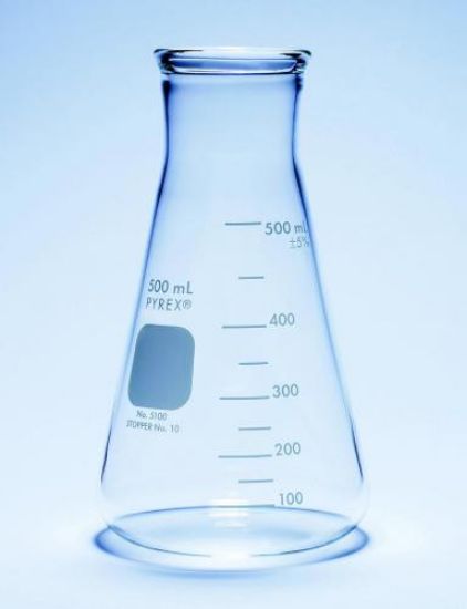 Erlenmeyer flask 250 ml, wide neck thick walls, conical, graduated pack of 12_1568267
