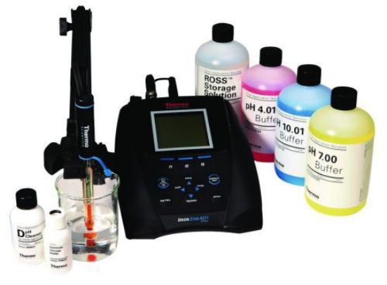 Orion-Star A211 pH Benchtop Meter Kit w.electrode stand, 8302BNUMD ROSS glass refillable pH/ATC Triode, 810199 ROSS pH buffer kit_1568358