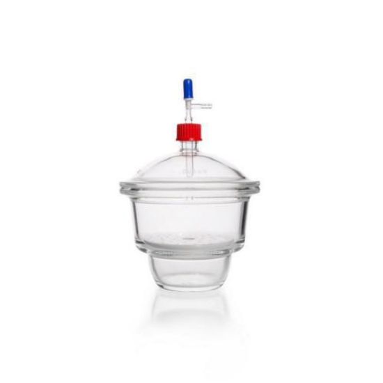 Vacuum-Desiccator NOVUS DN 150 clear DURAN®, with porcelain plate, thread lid GL32 MOBILEX, with PBT_1569564