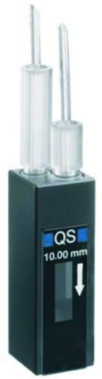 Flow-through cuvette 10 mm, 8.5 mm CH quartz glass SUPRASIL® with 2 screw connections M 6 x 1 and FEP tubes, 390 μl_1570204