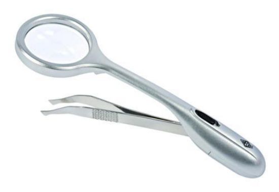 WEDO® trizette magnifier tweezers with LED_1570294