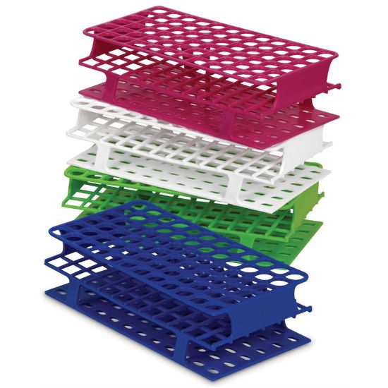 Test tube rack OneRack for 24 tubes of 30mm Ø green, POM, 110x282x85mm_1571333