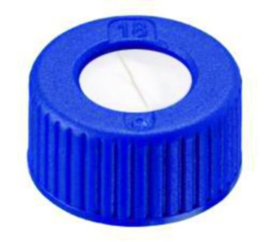 LLG-Screw caps N 9, blue sealing discs: silicone rubber white/PTFE red, slitted, pack of 100_1574039