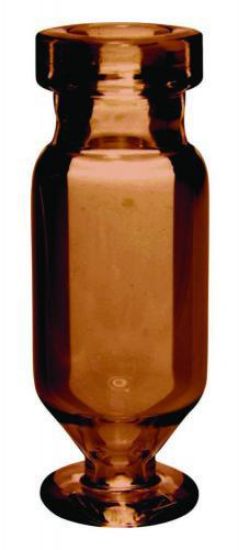 LLG-Crimp Neck Vials N 11, 1.1ml O.D.: 11,6mm, outer height: 32 mm, amber, conical with a round pedestal glass plate, pack of 100_1575717