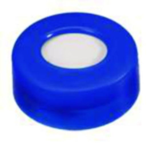 LLG-Snap ring cap N 11 PE, blue, center hole, Silicone white/PTFE red, Hardness: 55° shore A, Thickness 1.0 mm,_1575725