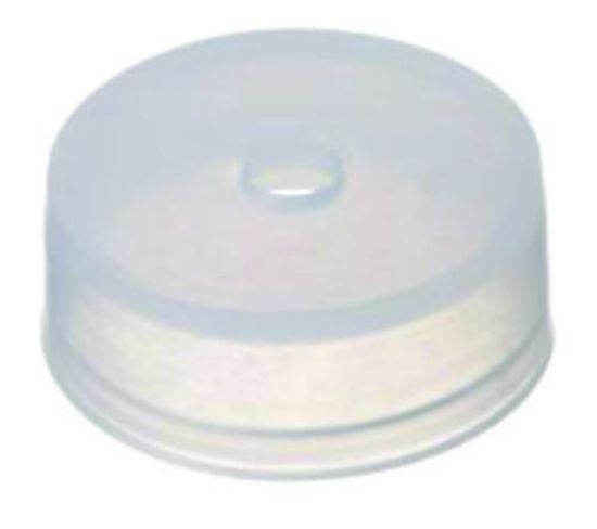 LLG-Cap N 20, PE, for crimp neck vials with flat DIN crimp neck N 20, transparent, center hole, pack of 100pcs_1575877