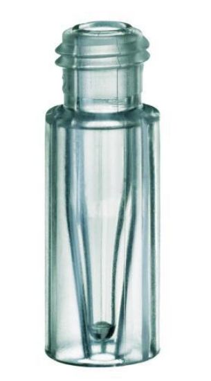 LLG-TPX Short Thread vials, 32 x 11.6mm with integrated 0.2ml glass micro insert, 15mm tip, pack of 100_1575980