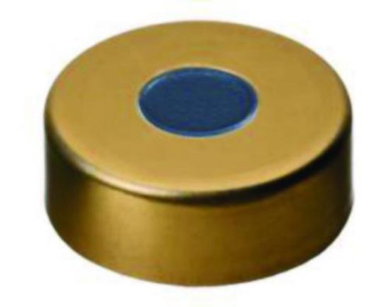 LLG-Steel crimp caps N 20 TB/oA-M, gold with centre hole, magnetic, hole diameter: 5 mm 3,0 mm butyl rubber_1576087