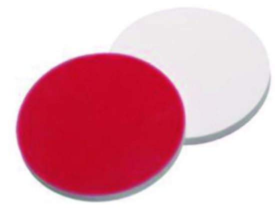 LLG-Septa N 8, Silicone white/PTFE red, Hardness: 40°, shore A, Thickness: 1.3 mm pack of 100_1576134