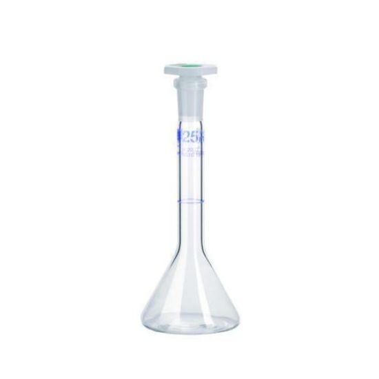 Volumetric flask 25ml, cl.A, DURAN NS 10/19 with PP stopper,trapeziodal shape pack of 2_1576939