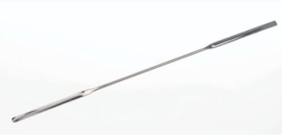 Micro scoop 150 mm half-rounded, stainless steel scoop 45x4 mm_1581267