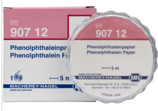 Phenolphthalein paper, roll of 5 m length, width 7 mm_1583682