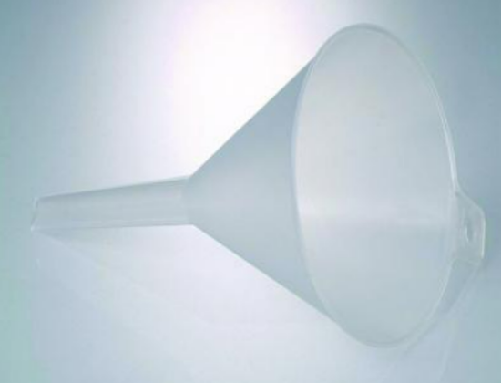 Universal funnel 80mm, PE w.handle and hanging eye-loop_1584238