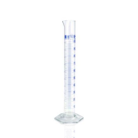 Measuring cylinder 100 ml, blue graduated cl. A, USP_1582960