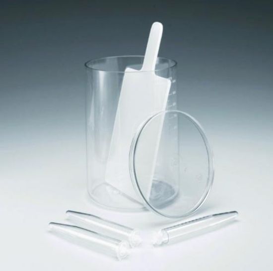 Sedimentation unit set, Nalgene®, PCTransparent, shockproof, with easily readable white graduations. Sedimentation and centrifuge tests for sludge quality are used in the analysis of the active sludge deposition process. Scope of delivery:_1589735