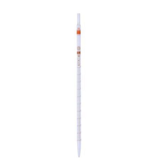 Measuring pipette, Soda-lime glass, class AS, brown graduation, type 1Calibrated for EX. Durable gradution with silver diffusion ink, certified conformity, with dated batch identification. Main point ring graduation, not graduated to tip (p_1598163