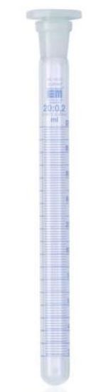 Test tubes 25 : 0.5 ml, ground joint, PE-stopper, blue, graduated_1598404