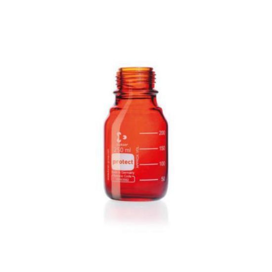 Laboratory bottle 250ml, plastic coated brown, without cap and pouring ring GL 45, DURAN® Protect_1601546