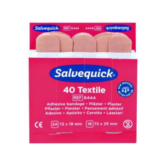Salvequick plaster elastic, 24 x 7,2x1,9cm/ 16 x 7,2x2,5cm Refill 6444, pack of 40_1601212