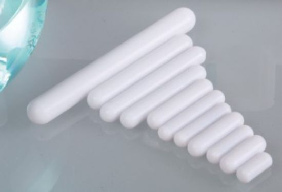 Magnetic stirring bars 30 x 7 mm cylindrical, PTFE, white_1627006