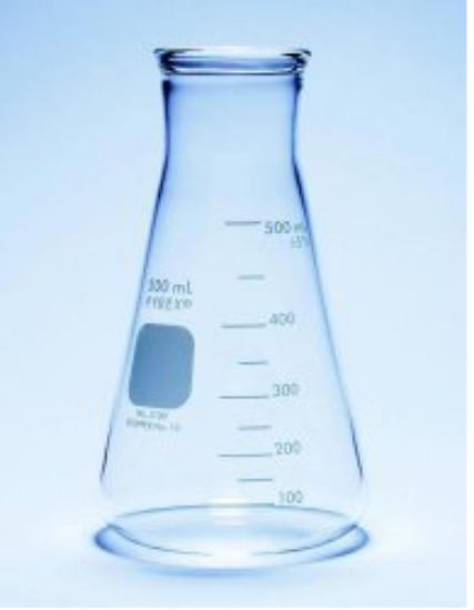 Erlenmeyer flask 1000 ml glass wide neck, heavy duty, conical graduated, pack of 6_1606474