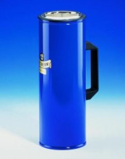 Dewar vessel type G 2 C 0.45 ltr. blue coated aluminum shell, 270x47 mm, cylindrical form, with handle_1606547