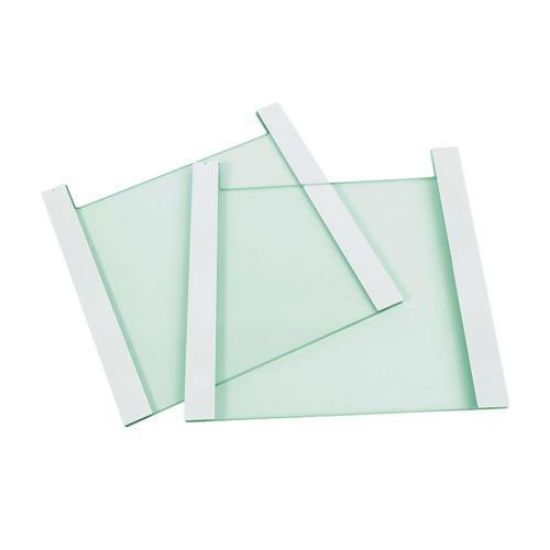 Glass plates 200x200mm, notched with 1mm spacers, pack of 2_1627522