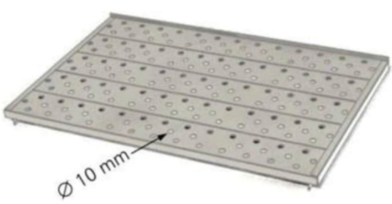 Additional reinforced stainless steel shelf, max. loading 60 kg; with guide bars and fixing screws (only in connection with option K1). Please consider max. loading of chamber_1417141