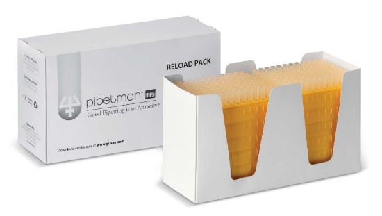 Gilson PIPETMAN DIAMOND Universal Pipette Tips Reload Pack D200, Polypropylene, Racked, Non-Sterile, Non-Filtered, 960, 2-200 μL