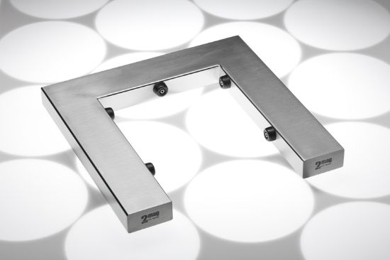 2Mag, Surface enlargement Frame, fabFRAME(48600), Stainless steel, 500 x 500 x 76 mm, approx. 10.5 kg, for FABdrive_1379599