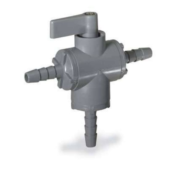 Masterflex, Ball valve, 3-way, 3/8" barb - PVC w/EPDM seals_1077974